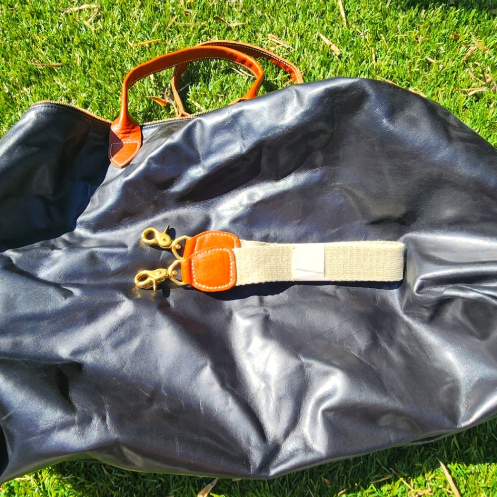Clare V. black weekender bag